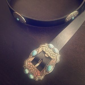 Turquoise stone & metal belt ⭐️